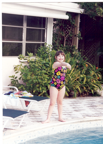Getting ready to dive in at my Aunt's house in Ft. Lauderdale, FL