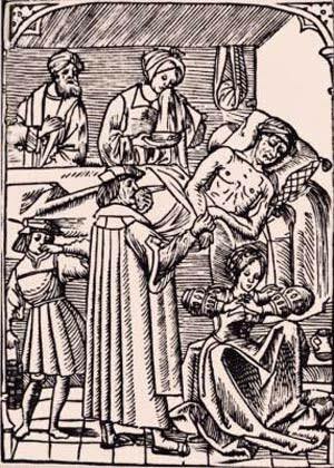 Epidemia de la "peste negra o muerte negra"