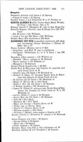 Living in New London, CT 1928