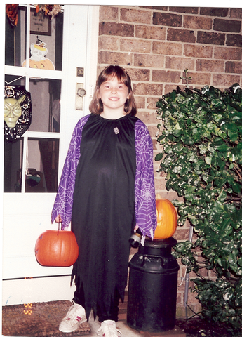 I was Spider Lady for Halloween at age 8