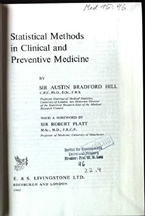 Statistical Methods in clinical and preventive medicine