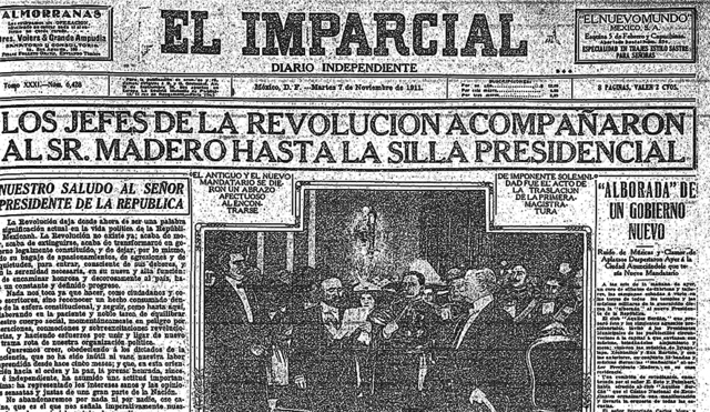 Francisco I Madero toma posesión de la presidencia