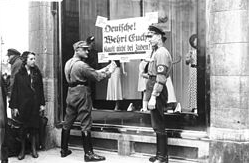 Jewish-owned shops and businesses were boycotted