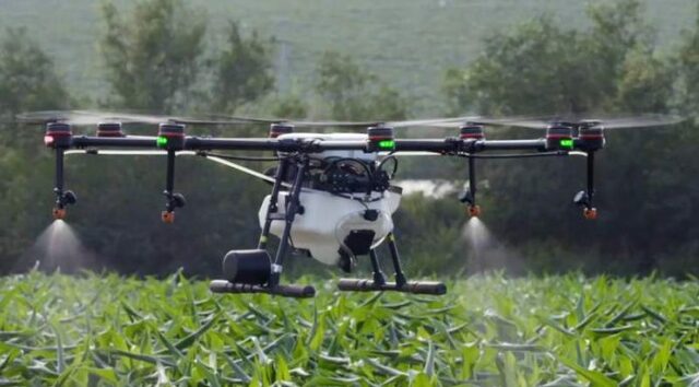 Primer dron diseñado para agricultura. AGRAS MG-1