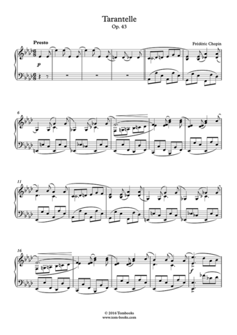 Chopin - Tarantella en la bemol mayor Op 43