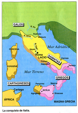 Conquista de la peninsula italica