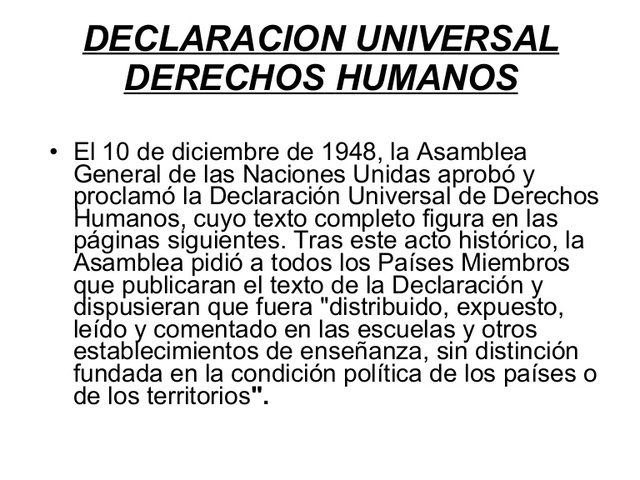 declaración de los derechos humanos