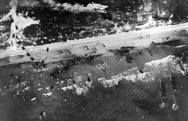 The landing in Normandy occurs
