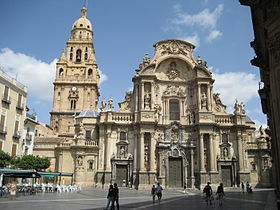 La façana de la catedral de Murcia
