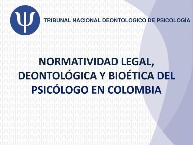 Tribunal Nacional Deontológico y Bioético de Psicología