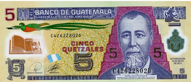 Billete de 5 quetzales