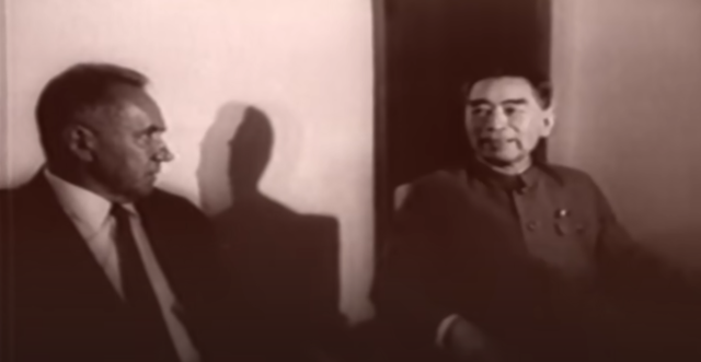Soviet Prime Minister Alexei Kosygin met Chou Enlai