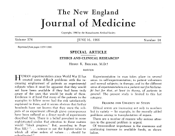 Publicación en el New England Journal