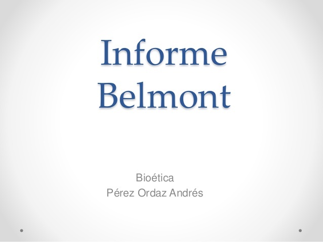 Informe Belmont