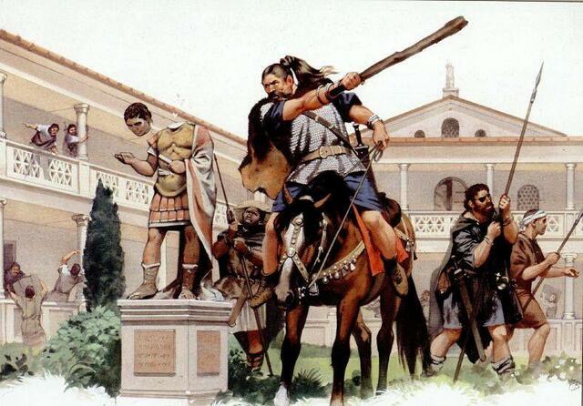 Caída de Roma. División del Imperio Romano entre Occidental y Oriental