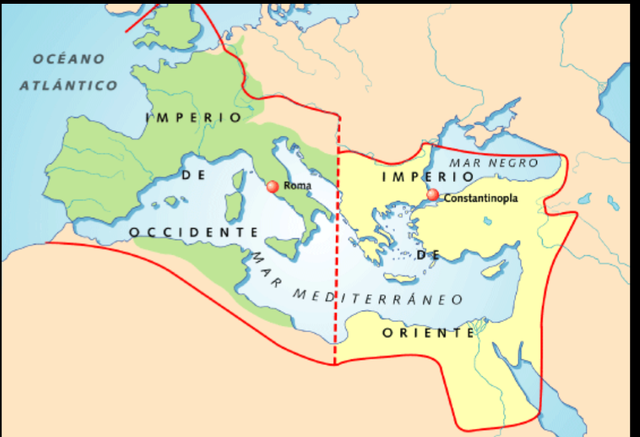 División del Imperio Romano