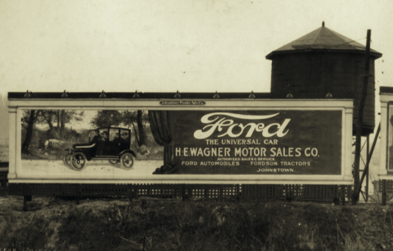 Vallas publicitarias y aparición de los automóviles