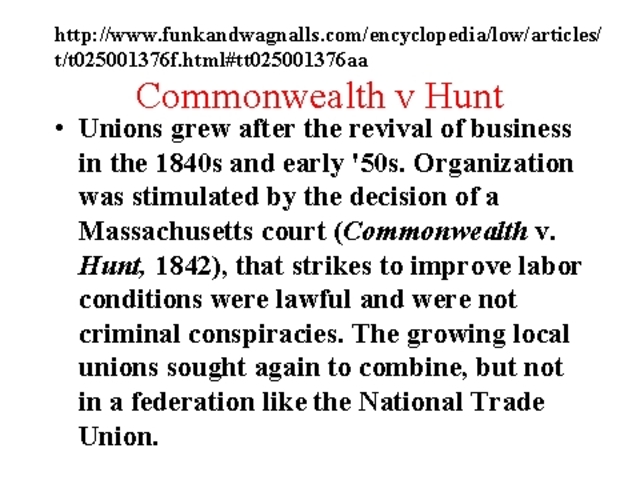 Commonwealth v. Hunt