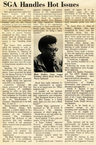 Black Student Unity League formed