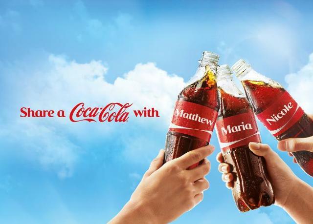 Campaña "Share a Coke" de Coca Cola
