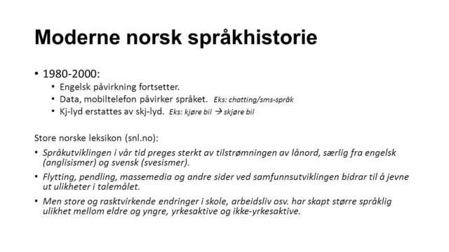 Moderne norsk