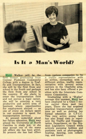 Mary Walker graduates from the Traffic and Transportation program