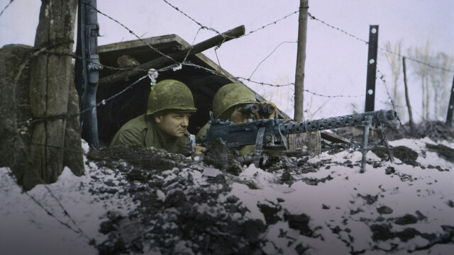 The Germans launch a large attack in the Battle of the Bulge