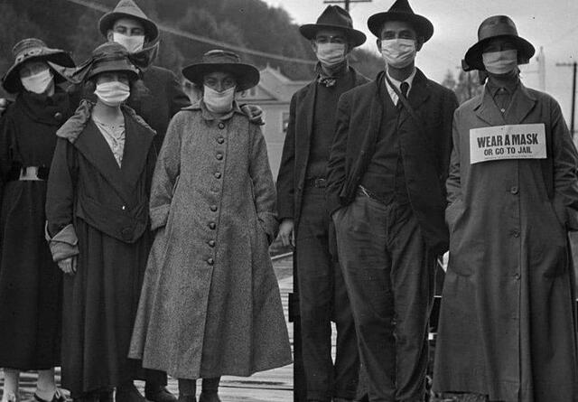 La gripe española se difunde en el mundo provocando 20 millones de muertes en ocho meses.