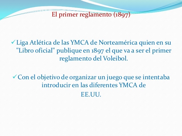 Se publica el primer reglamento del voleibol
