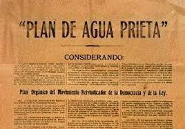 Adolfo de la Huerta promulga el Plan de Agua Prieta, en el cuál se desconoce a Carranza como presidente. Esto provoca una rebelión en todo el país.