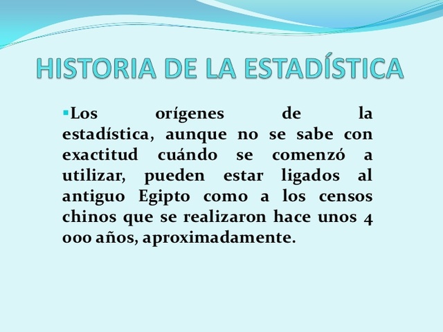 Historìa de la estadìstica