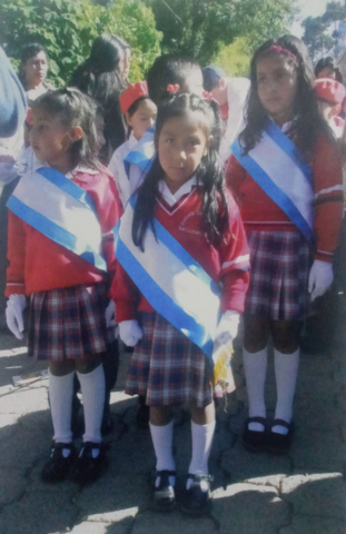 Fui abanderada en Párvulos