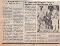 6 de enero Candidatura premio Nobel de la Paz