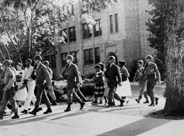 Integration of  Central  High School in Little Rock , Arkansas