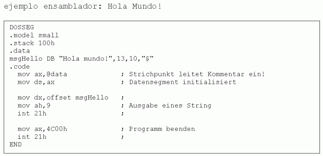 Lenguaje ensamblador