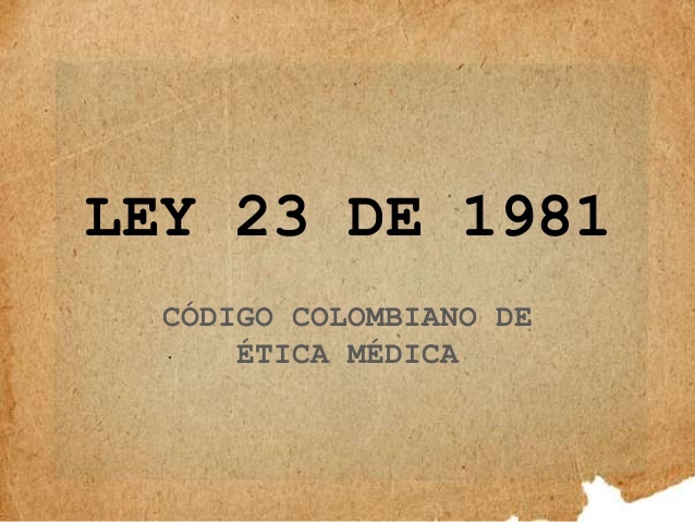 Colombia. Entró en vigencia la ley 23