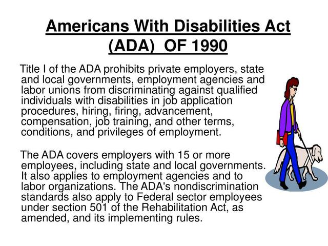 Americans with Disabilities Act of 1990 (ADA)
