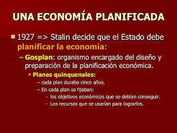Una economia planificada