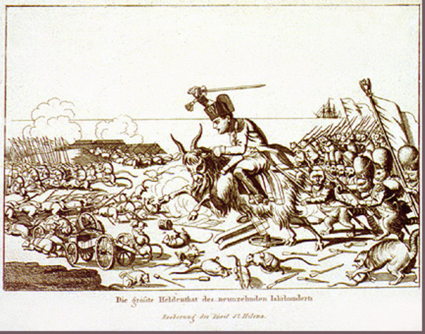 Napoleon exiles to St. Helena