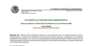 Reforma de la Ley General de Contabilidad Gubernamental (LGCG)