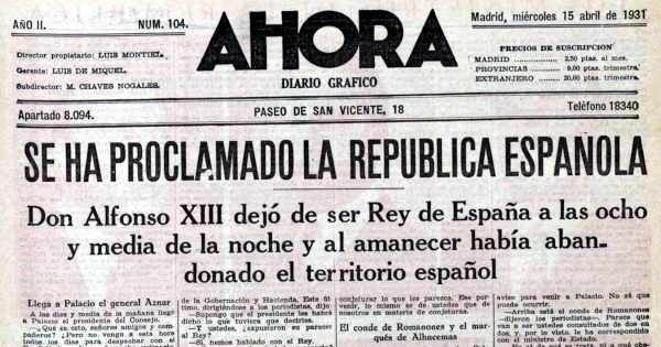 Final de la monarquía de Alfonso XIII y comienzo de la II República