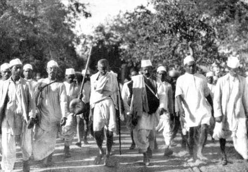 Gandhi leads the Salt March