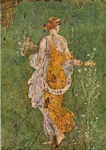 Roma.  Fresco de la primavera. Museo Arqueológico de Nápoles (Italia)