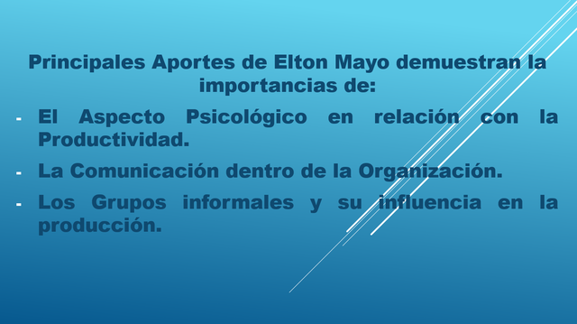 Principales Aportes de la Teoría de las Relaciones Humanas
