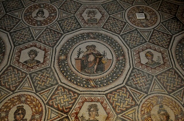 Roma. Conjunto de mosaicos de la Villa Romana del Casale, (Sicilia)