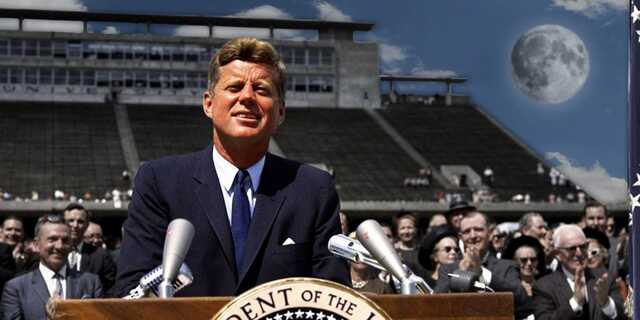 JFK's speech and commitment to getting to the moon