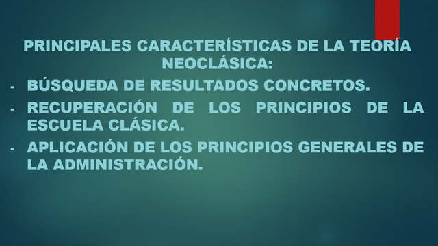 Características de la Teoría Neoclásica