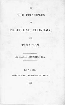 "Principios de economía política y tributación" por David Ricardo