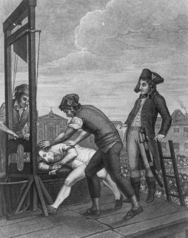Robespierre and his supporters are executed;The Reign of Terror Ends