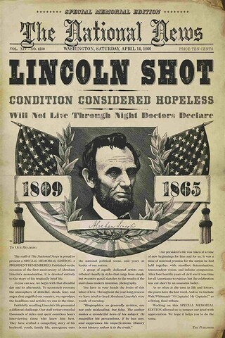 Abraham Lincoln is assassinated